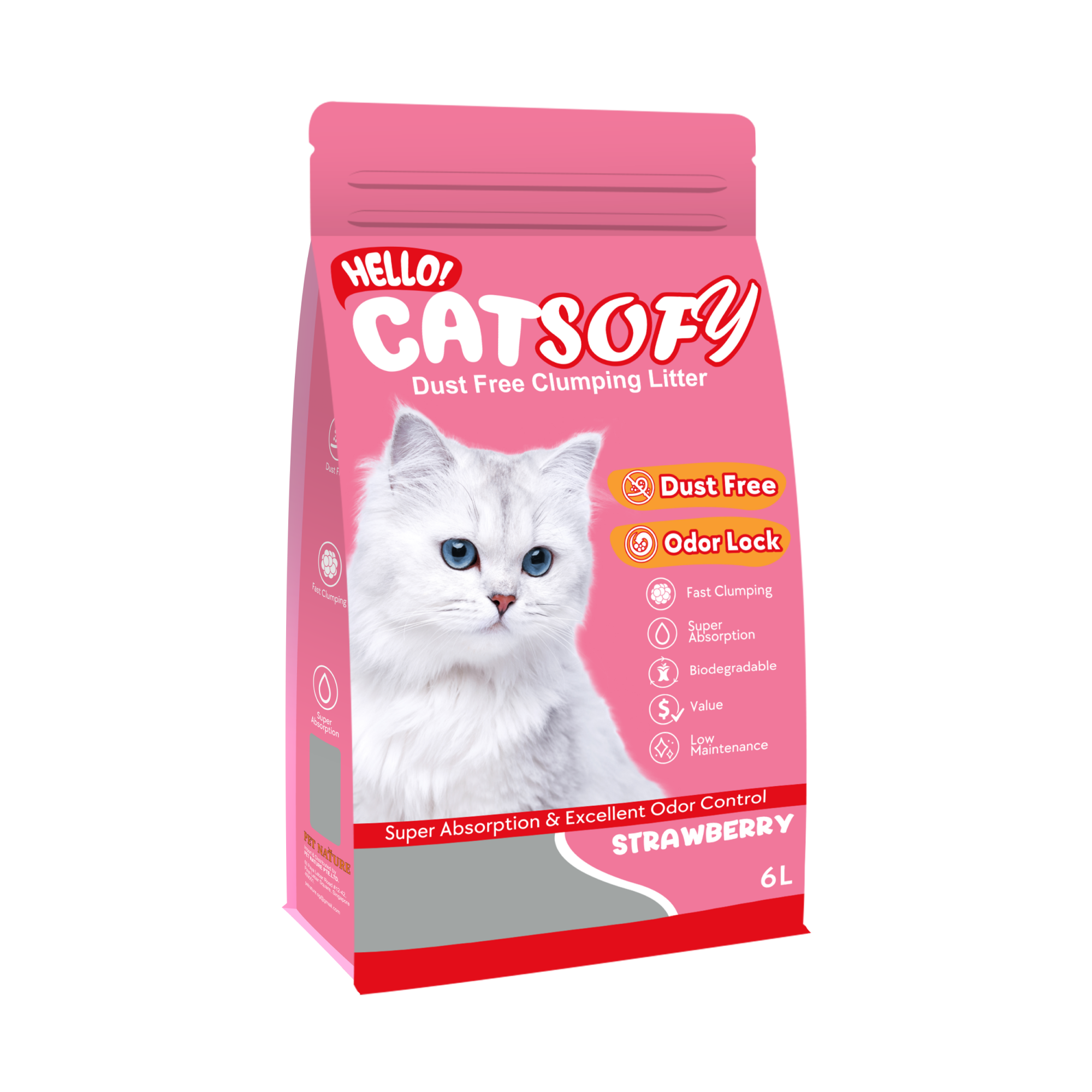 Hello Microsofy Cat Litter Strawberry